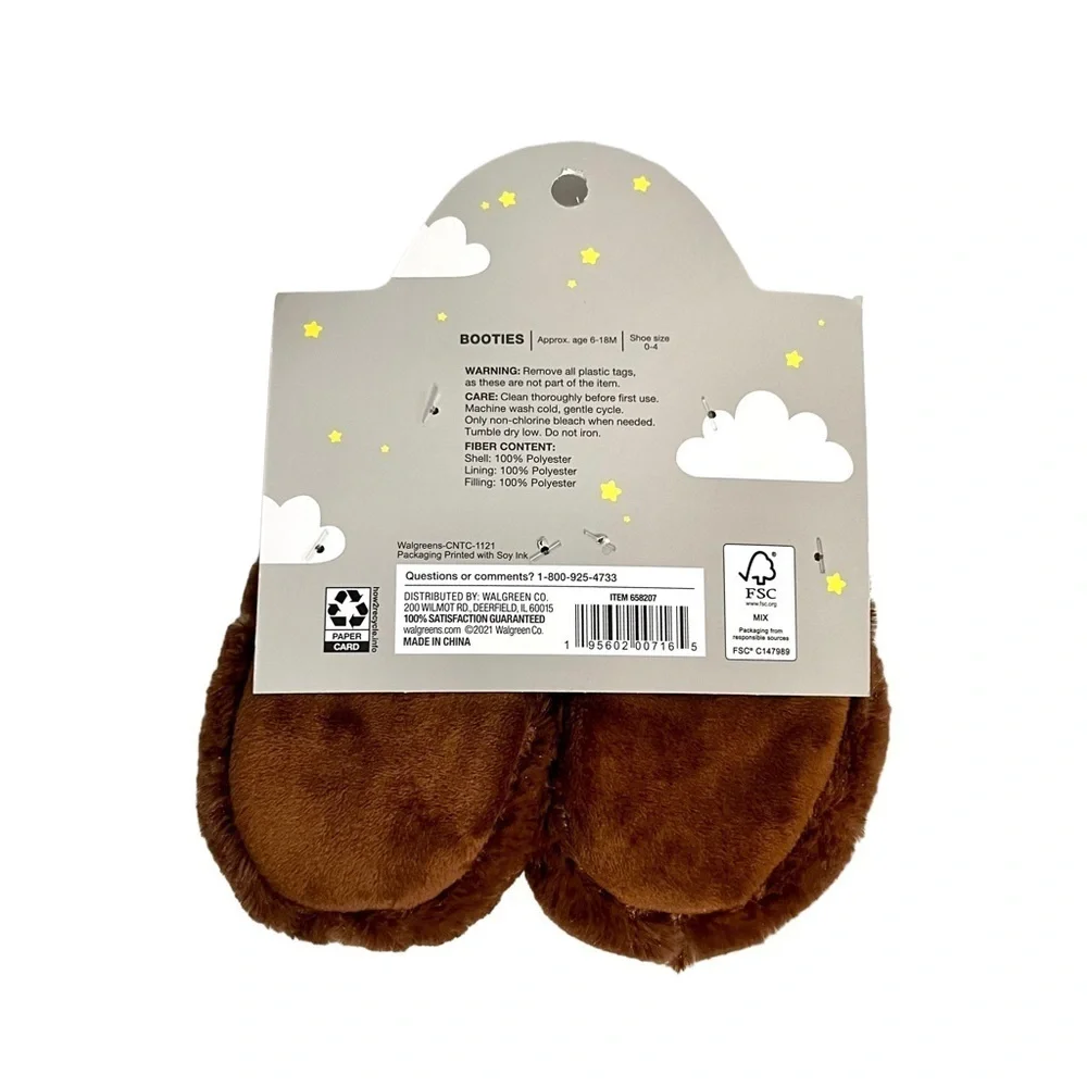 Moon and Stars Bear Booties 6-18 Months New